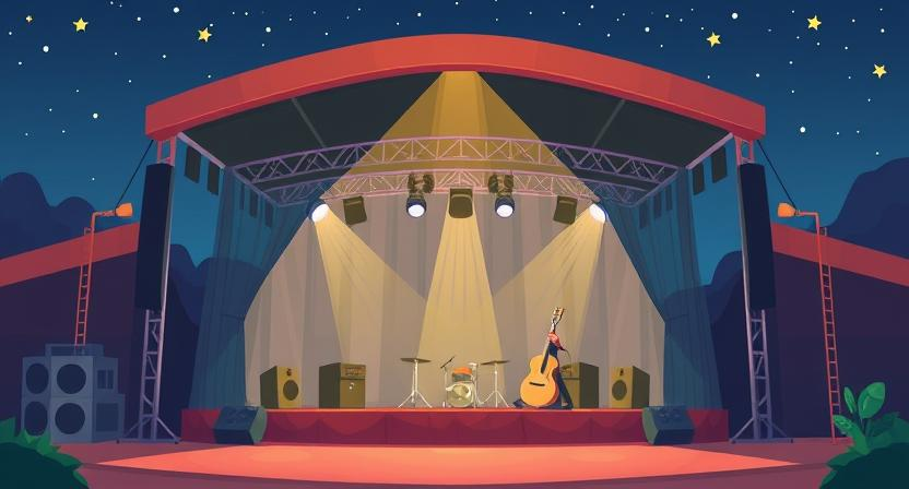 Una tarima impresionante para un concierto del Salsa